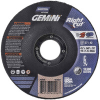 NORTON: 4-1/2 X .045 X 7/8 TYPE 27 DEPRESSED CENTER WHEELS, CUT-OFF WHEEL, 24 GRIT,